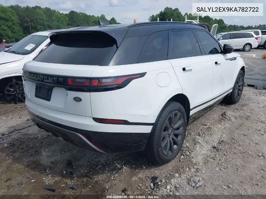 2019 Land Rover Range Rover Velar P250 R-Dynamic Se VIN: SALYL2EX9KA782722 Lot: 42469138