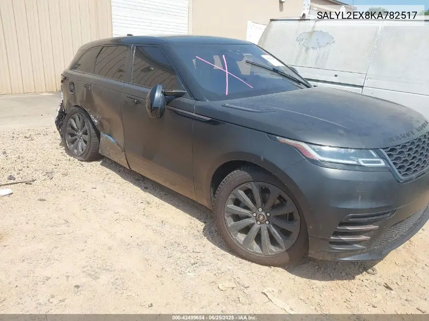 2019 Land Rover Range Rover Velar P250 R-Dynamic Se VIN: SALYL2EX8KA782517 Lot: 42499654