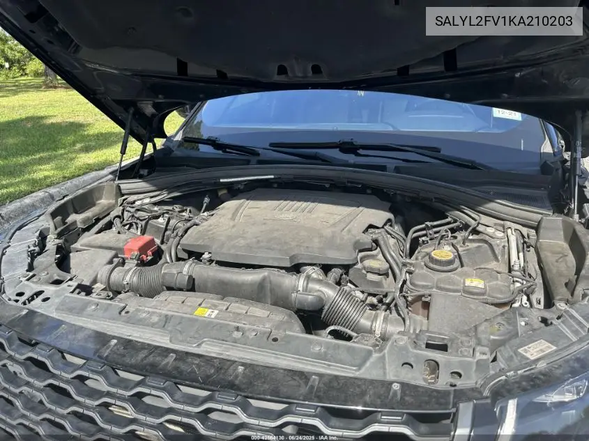 2019 Land Rover Range Rover Velar P340 R-Dynamic Se/P380 R-Dynamic Se VIN: SALYL2FV1KA210203 Lot: 42564130