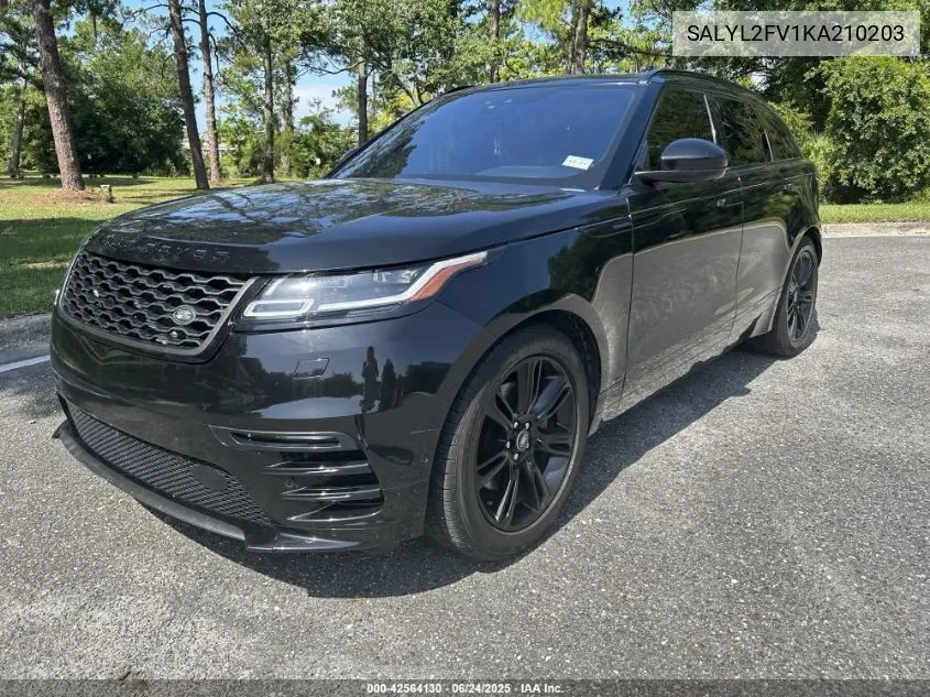 2019 Land Rover Range Rover Velar P340 R-Dynamic Se/P380 R-Dynamic Se VIN: SALYL2FV1KA210203 Lot: 42564130