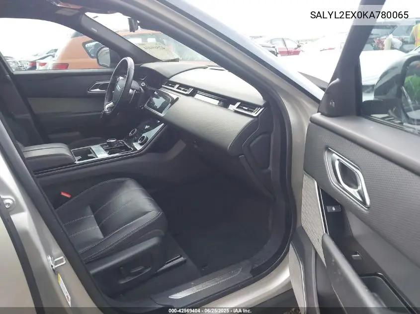 2019 Land Rover Range Rover Velar P250 R-Dynamic Se VIN: SALYL2EX0KA780065 Lot: 42569404
