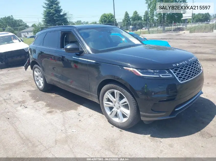 2019 Land Rover Range Rover Velar P250 S VIN: SALYB2EXXKA215597 Lot: 42577983