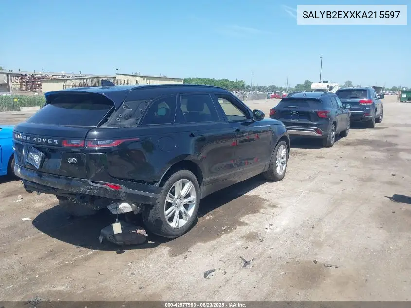 2019 Land Rover Range Rover Velar P250 S VIN: SALYB2EXXKA215597 Lot: 42577983