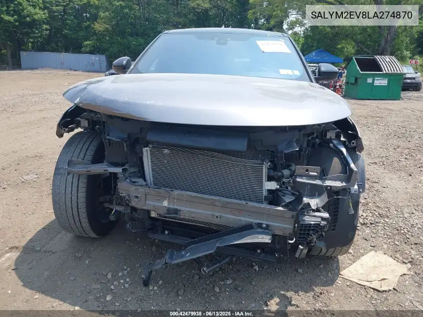 2020 Land Rover Range Rover Velar P380 R-Dynamic Hse VIN: SALYM2EV8LA274870 Lot: 42479938