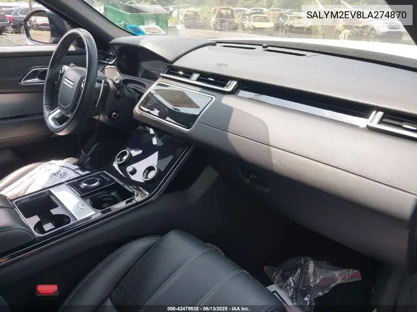 2020 Land Rover Range Rover Velar P380 R-Dynamic Hse VIN: SALYM2EV8LA274870 Lot: 42479938
