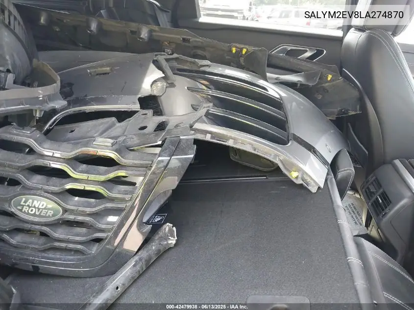 2020 Land Rover Range Rover Velar P380 R-Dynamic Hse VIN: SALYM2EV8LA274870 Lot: 42479938