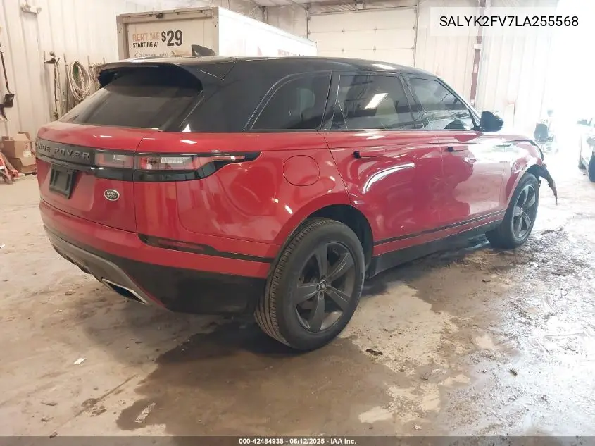 2020 Land Rover Range Rover Velar P340 R-Dynamic S VIN: SALYK2FV7LA255568 Lot: 42484938