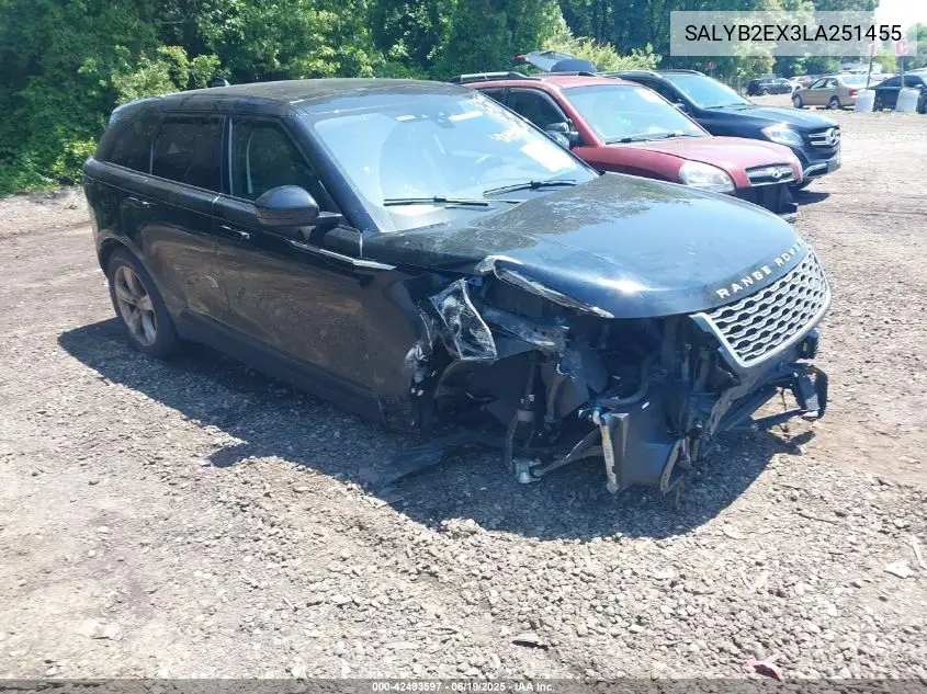 2020 Land Rover Range Rover Velar P250 S VIN: SALYB2EX3LA251455 Lot: 42493597