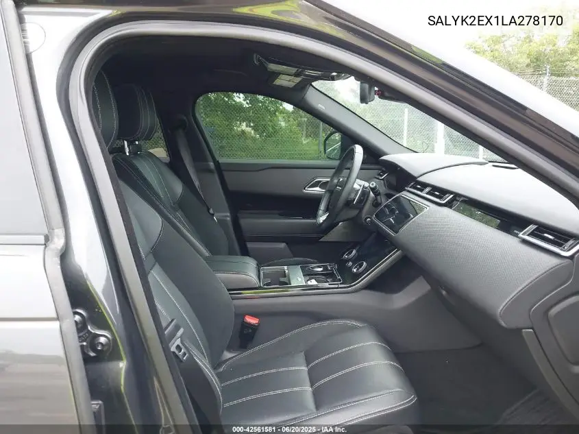 2020 Land Rover Range Rover Velar P250 R-Dynamic S VIN: SALYK2EX1LA278170 Lot: 42561581