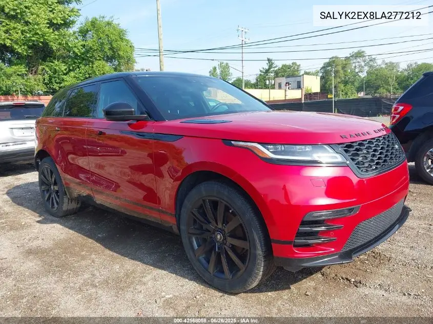 2020 Land Rover Range Rover Velar P250 R-Dynamic S VIN: SALYK2EX8LA277212 Lot: 42568058