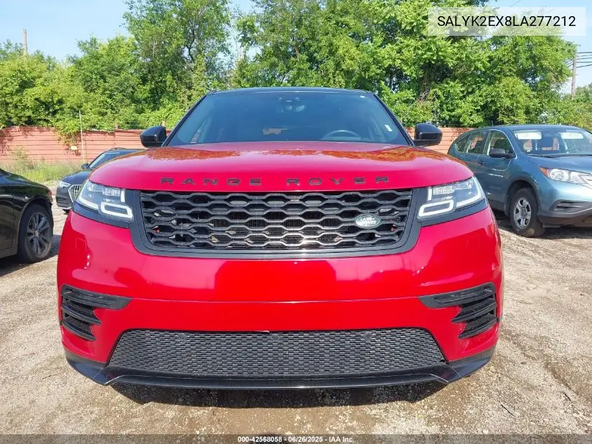 2020 Land Rover Range Rover Velar P250 R-Dynamic S VIN: SALYK2EX8LA277212 Lot: 42568058