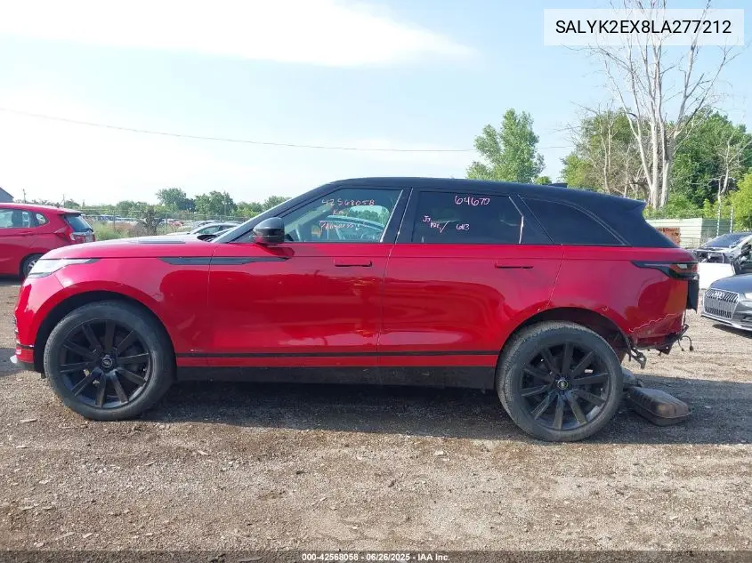 2020 Land Rover Range Rover Velar P250 R-Dynamic S VIN: SALYK2EX8LA277212 Lot: 42568058