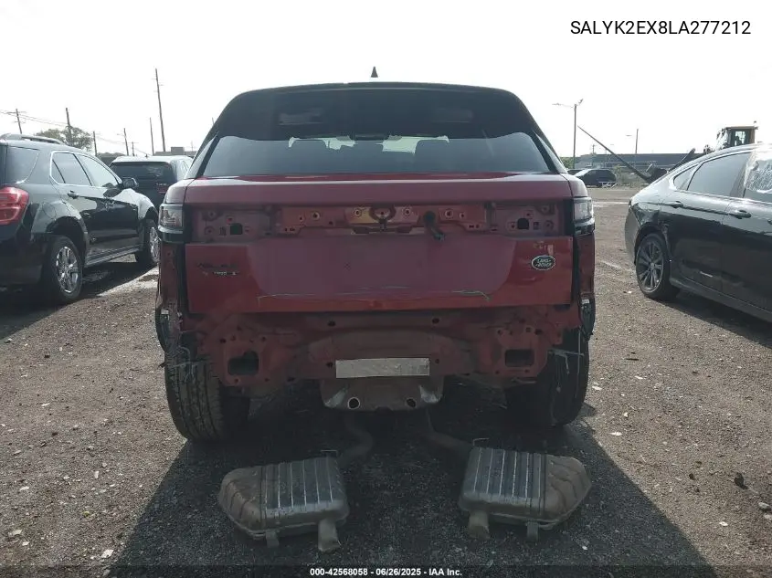 2020 Land Rover Range Rover Velar P250 R-Dynamic S VIN: SALYK2EX8LA277212 Lot: 42568058