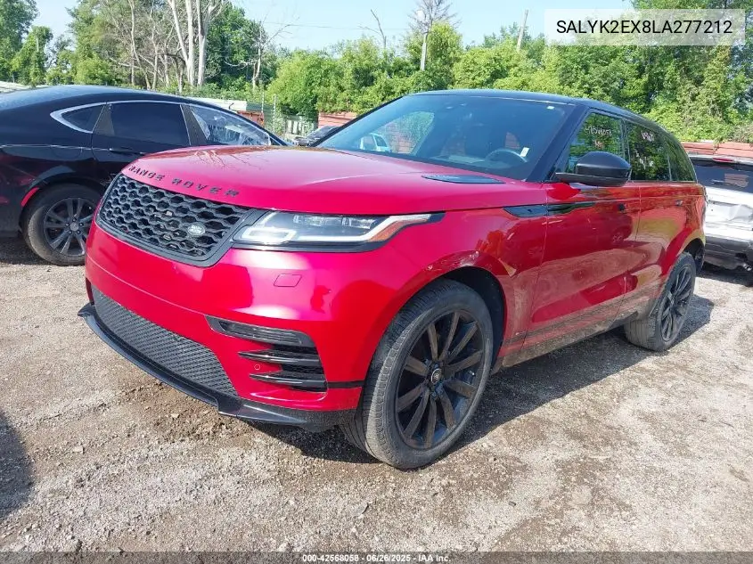 2020 Land Rover Range Rover Velar P250 R-Dynamic S VIN: SALYK2EX8LA277212 Lot: 42568058