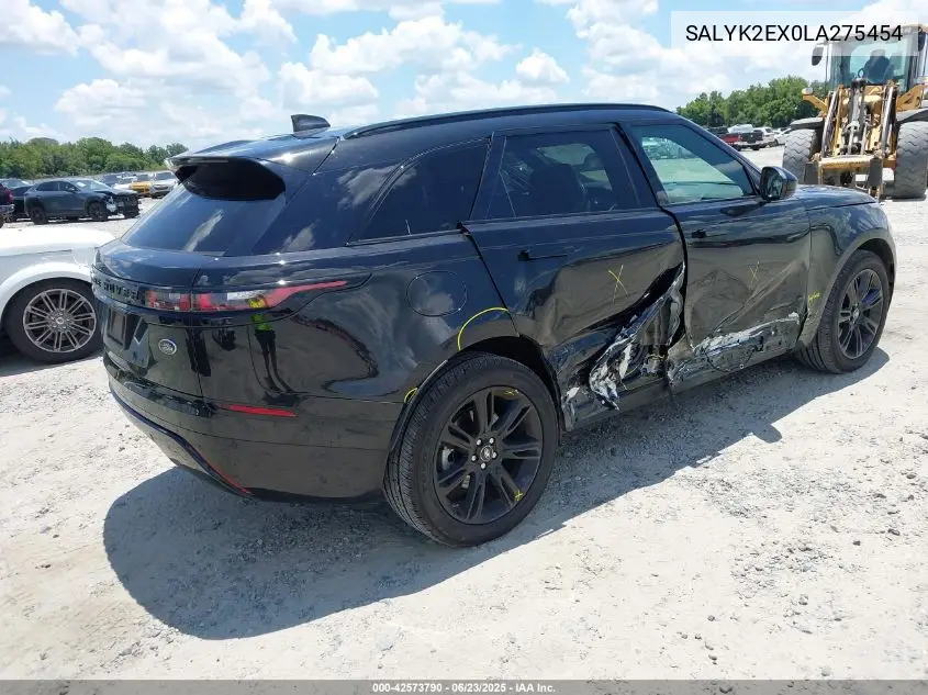 2020 Land Rover Range Rover Velar P250 R-Dynamic S VIN: SALYK2EX0LA275454 Lot: 42573790