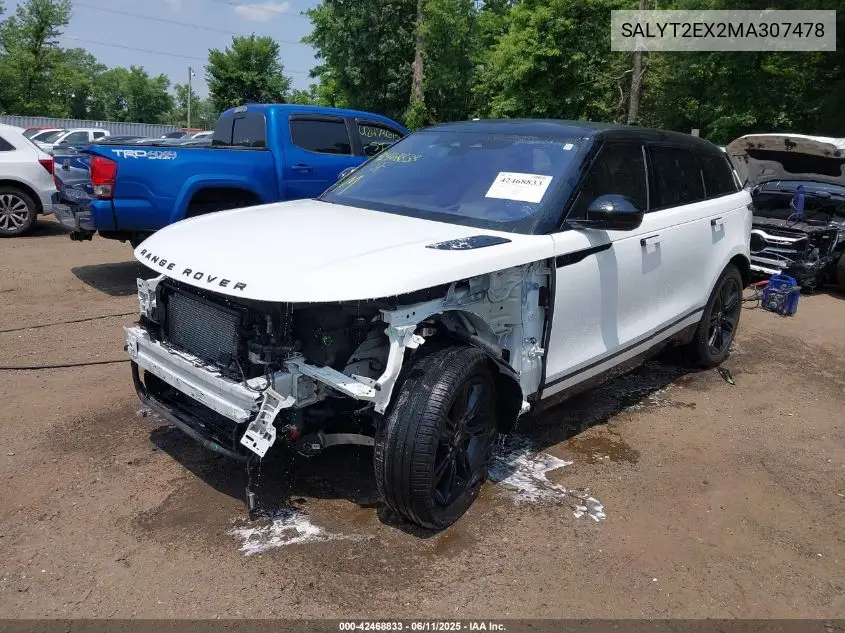 2021 Land Rover Range Rover Velar P250 R-Dynamic S VIN: SALYT2EX2MA307478 Lot: 42468833