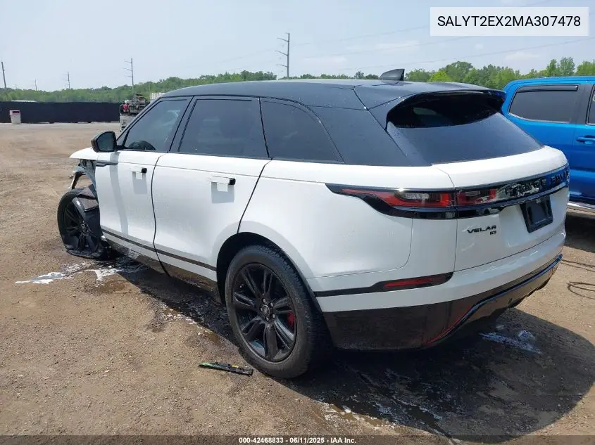 2021 Land Rover Range Rover Velar P250 R-Dynamic S VIN: SALYT2EX2MA307478 Lot: 42468833