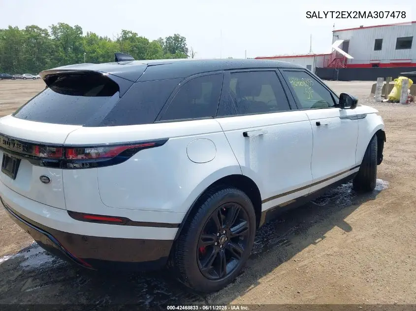 2021 Land Rover Range Rover Velar P250 R-Dynamic S VIN: SALYT2EX2MA307478 Lot: 42468833