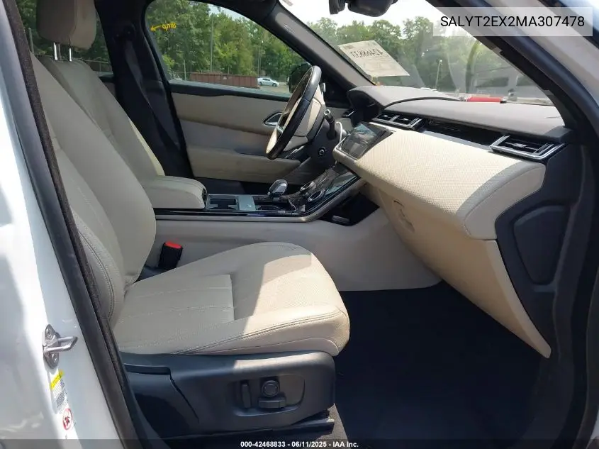 2021 Land Rover Range Rover Velar P250 R-Dynamic S VIN: SALYT2EX2MA307478 Lot: 42468833