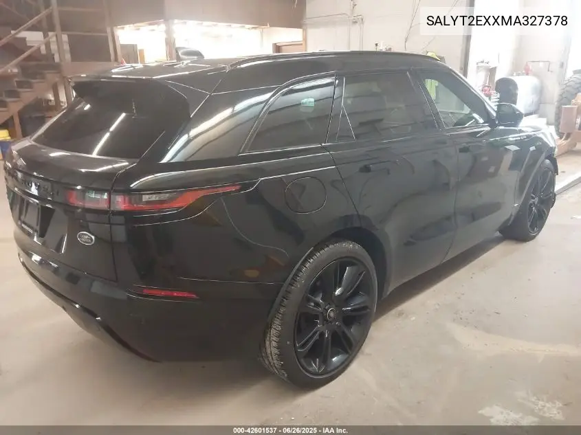 2021 Land Rover Range Rover Velar P250 R-Dynamic S VIN: SALYT2EXXMA327378 Lot: 42601537