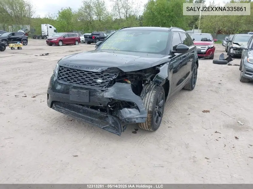 2022 Land Rover Range Rover Velar S VIN: SALYJ2EXXNA335861 Lot: 12313281