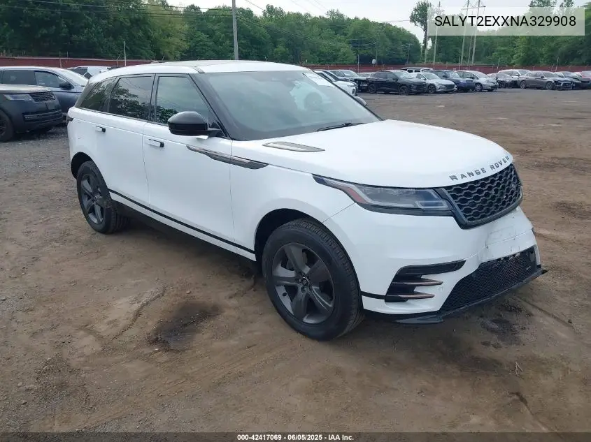 2022 Land Rover Range Rover Velar P250 R-Dynamic S VIN: SALYT2EXXNA329908 Lot: 42417069