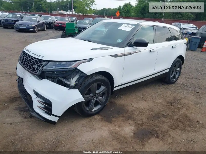2022 Land Rover Range Rover Velar P250 R-Dynamic S VIN: SALYT2EXXNA329908 Lot: 42417069