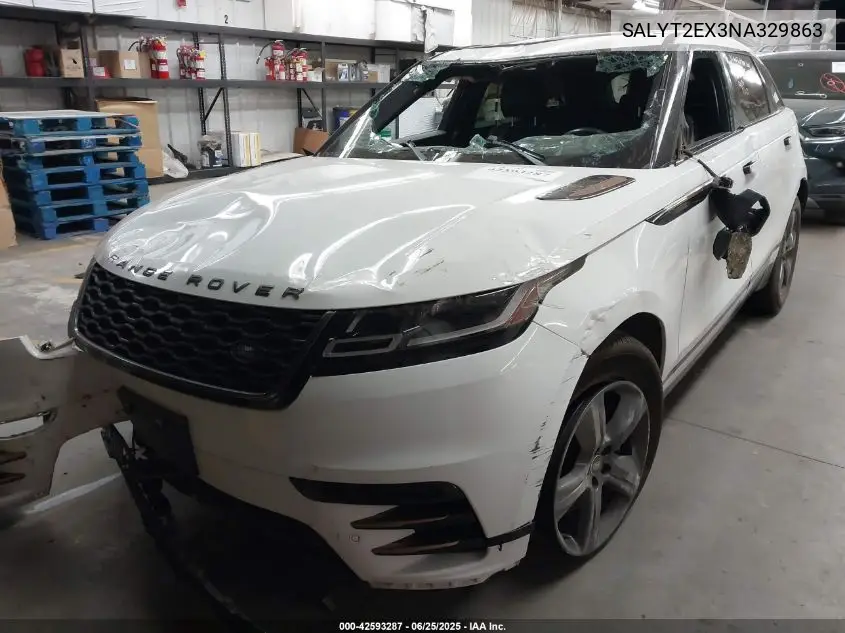 2022 Land Rover Range Rover Velar P250 R-Dynamic S VIN: SALYT2EX3NA329863 Lot: 42593287
