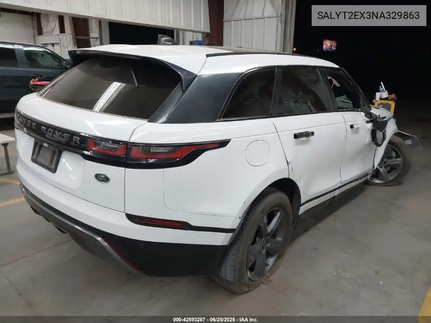 2022 Land Rover Range Rover Velar P250 R-Dynamic S VIN: SALYT2EX3NA329863 Lot: 42593287