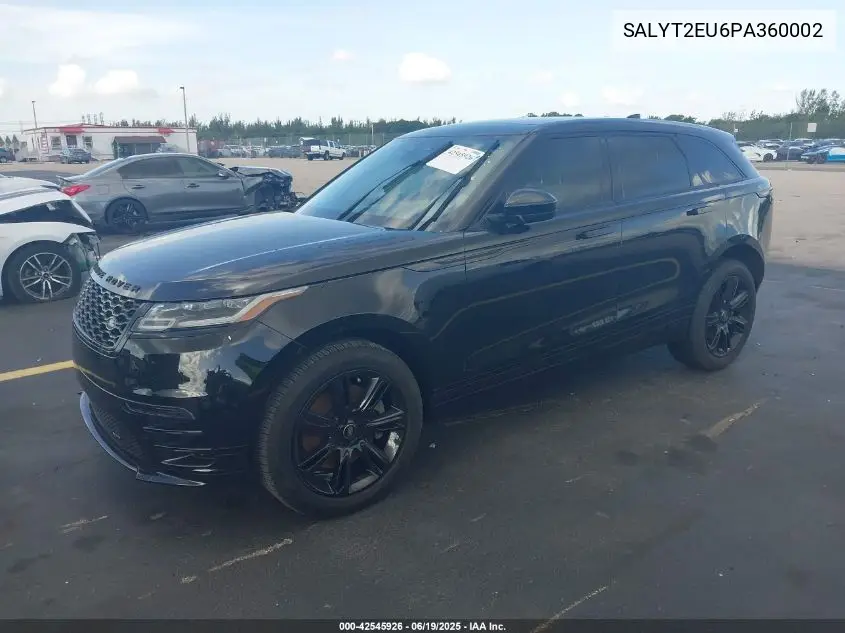 2023 Land Rover Range Rover Velar P340 R-Dynamic S Mhev VIN: SALYT2EU6PA360002 Lot: 42545926