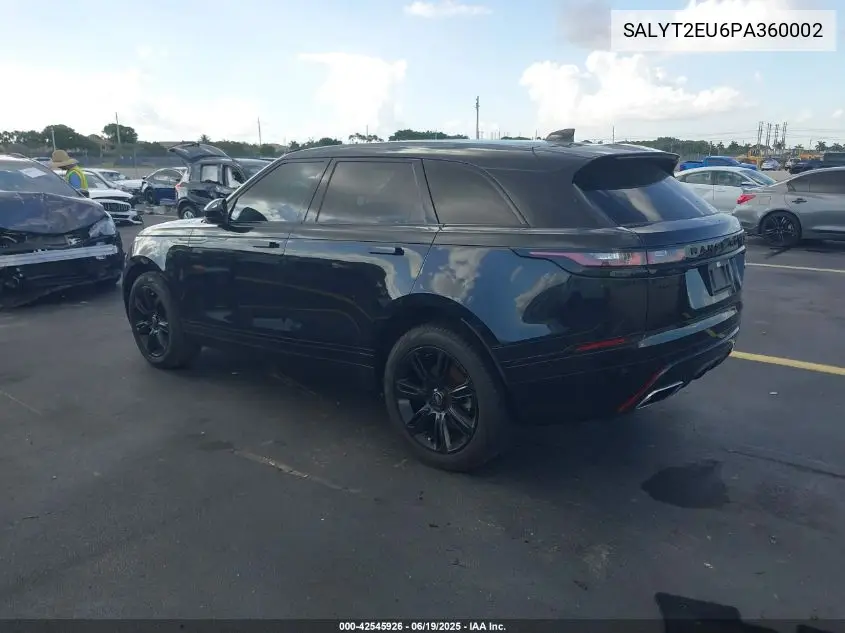 2023 Land Rover Range Rover Velar P340 R-Dynamic S Mhev VIN: SALYT2EU6PA360002 Lot: 42545926