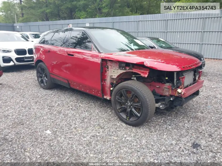 2023 Land Rover Range Rover Velar P250 R-Dynamic S VIN: SALYT2EX4PA354743 Lot: 42601149