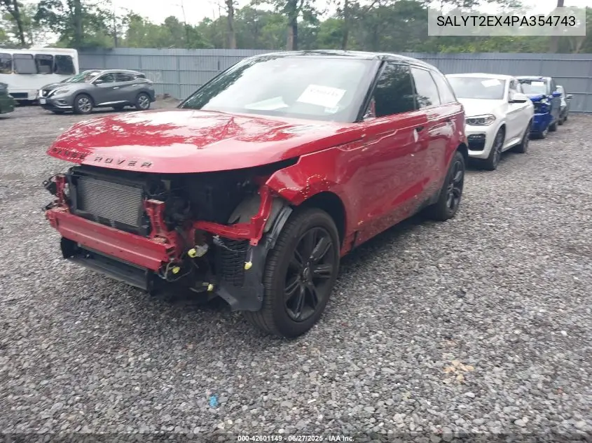 2023 Land Rover Range Rover Velar P250 R-Dynamic S VIN: SALYT2EX4PA354743 Lot: 42601149