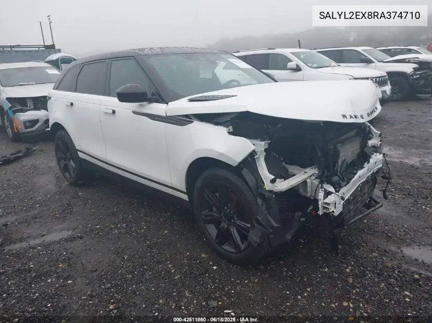2024 Land Rover Range Rover Velar P250 Dynamic Se VIN: SALYL2EX8RA374710 Lot: 42511860