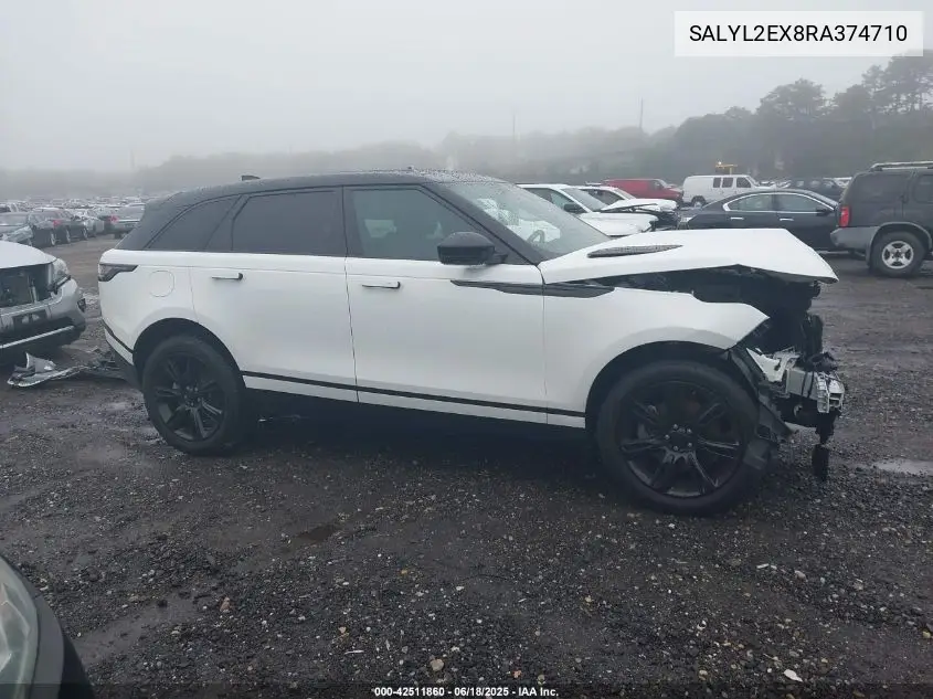 2024 Land Rover Range Rover Velar P250 Dynamic Se VIN: SALYL2EX8RA374710 Lot: 42511860