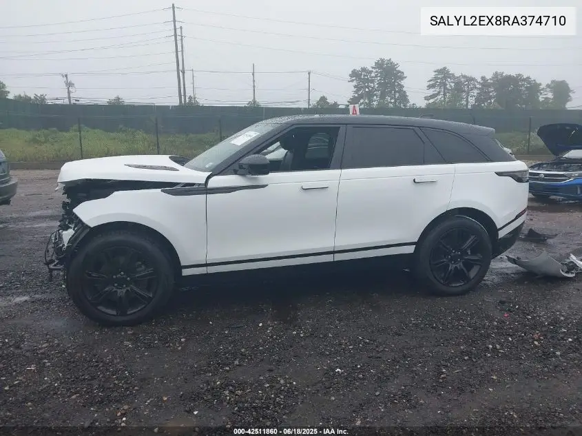 2024 Land Rover Range Rover Velar P250 Dynamic Se VIN: SALYL2EX8RA374710 Lot: 42511860