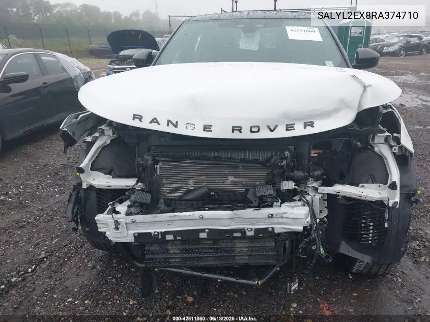 2024 Land Rover Range Rover Velar P250 Dynamic Se VIN: SALYL2EX8RA374710 Lot: 42511860