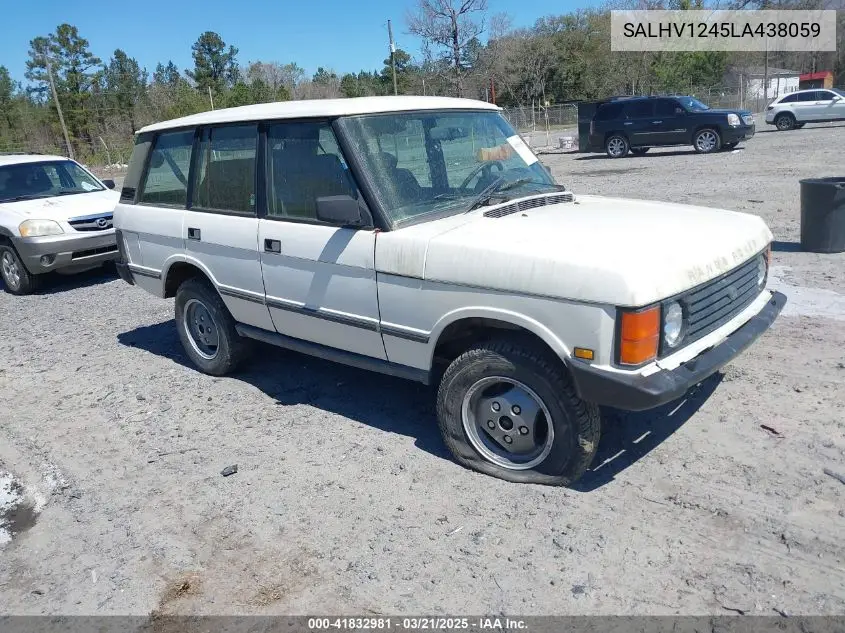1990 Land Rover Range Rover VIN: SALHV1245LA438059 Lot: 41832981