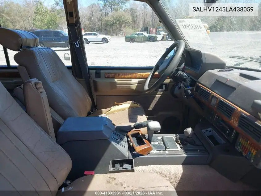 1990 Land Rover Range Rover VIN: SALHV1245LA438059 Lot: 41832981