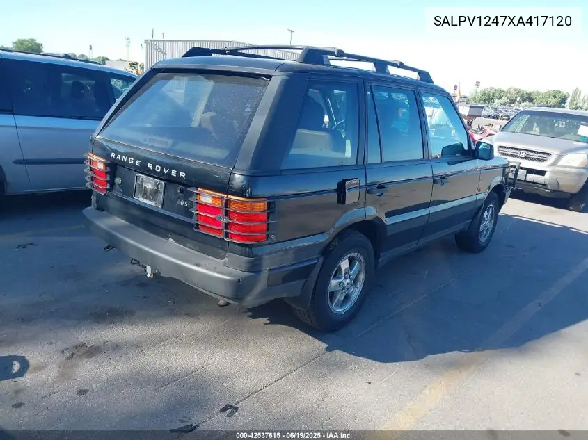 1999 Land Rover Range Rover 4.0 Se VIN: SALPV1247XA417120 Lot: 42537615