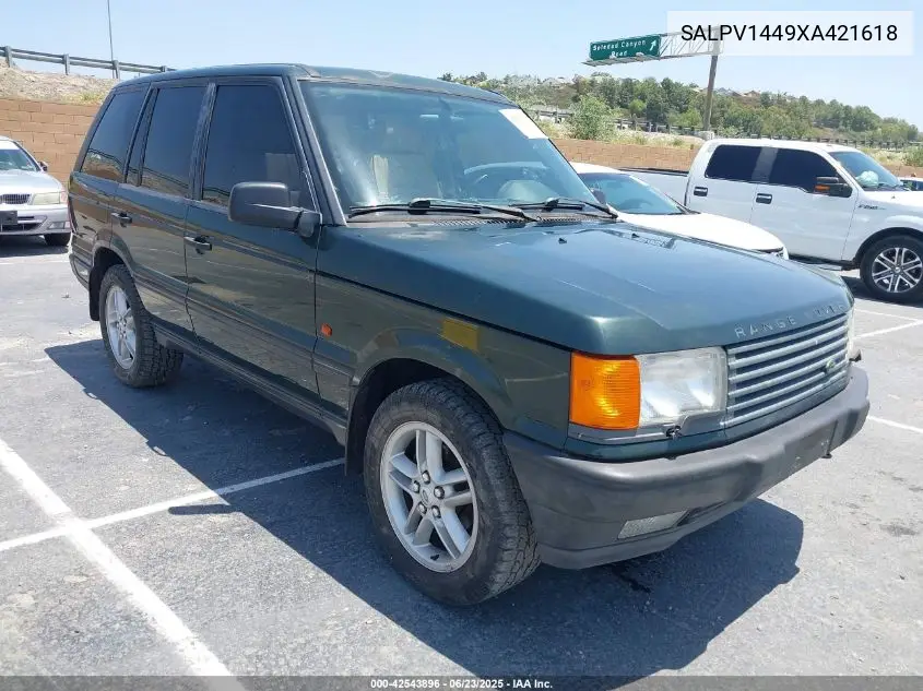 1999 Land Rover Range Rover 4.6 Hse VIN: SALPV1449XA421618 Lot: 42543896