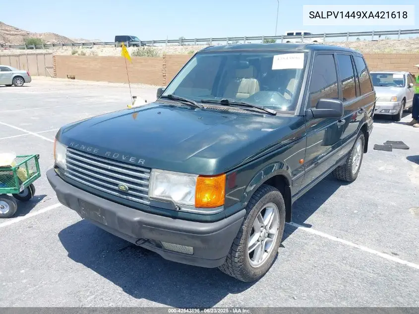 1999 Land Rover Range Rover 4.6 Hse VIN: SALPV1449XA421618 Lot: 42543896