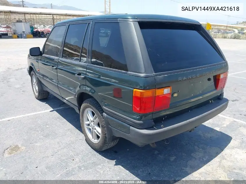1999 Land Rover Range Rover 4.6 Hse VIN: SALPV1449XA421618 Lot: 42543896