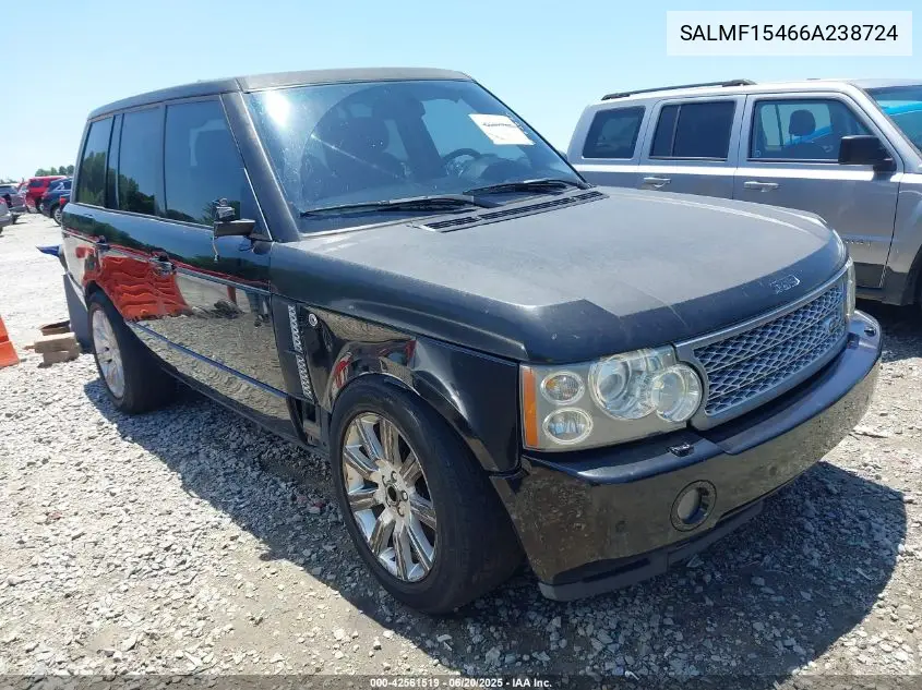 2006 Land Rover Range Rover Hse VIN: SALMF15466A238724 Lot: 42561519