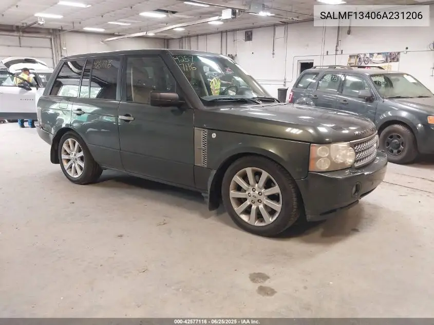 2006 Land Rover Range Rover Supercharged VIN: SALMF13406A231206 Lot: 42577116