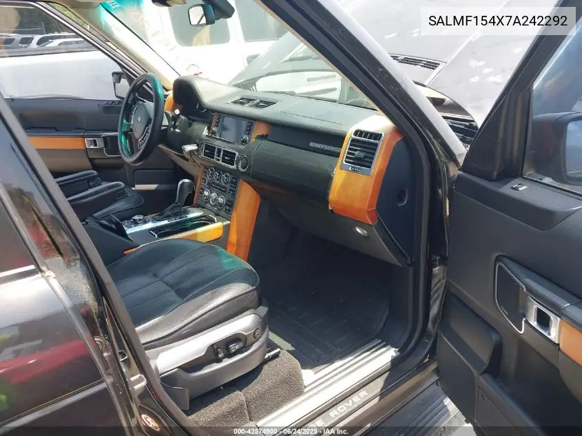 2007 Land Rover Range Rover Hse VIN: SALMF154X7A242292 Lot: 42574900