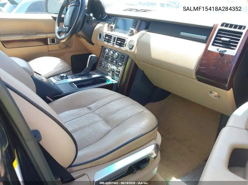 2008 Land Rover Range Rover Hse VIN: SALMF15418A284352 Lot: 42507443