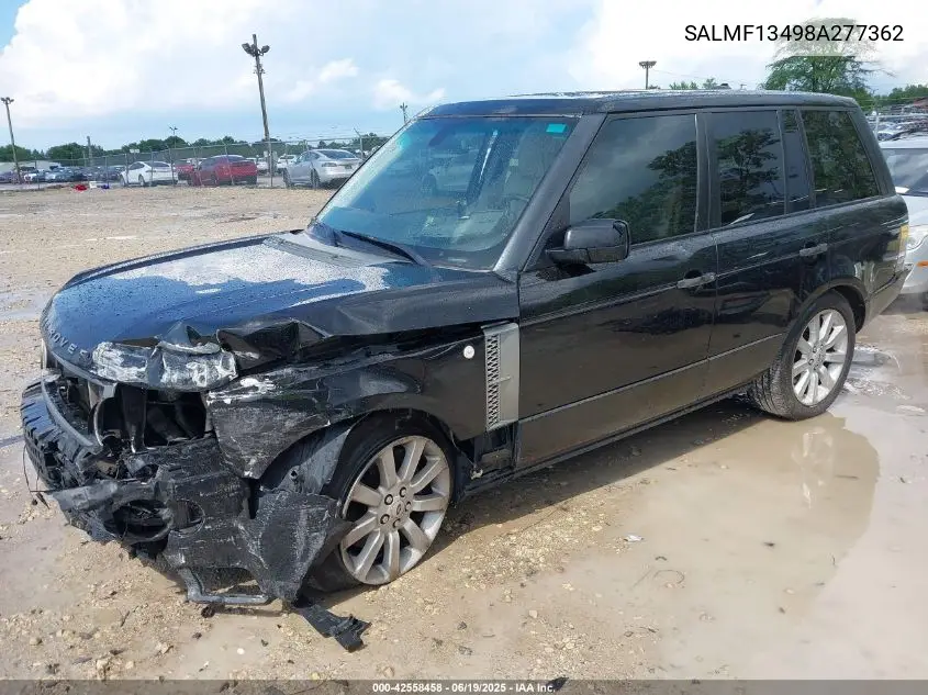 2008 Land Rover Range Rover Supercharged VIN: SALMF13498A277362 Lot: 42558458
