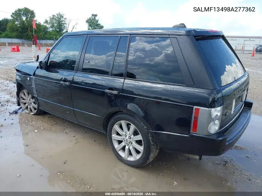 2008 Land Rover Range Rover Supercharged VIN: SALMF13498A277362 Lot: 42558458
