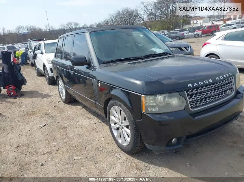 2010 Land Rover Range Rover Hse VIN: SALMF1D4XAA327352 Lot: 41797185